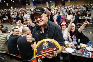 Eddy Baillifard, ambassadeur de la raclette, lors du record du monde de la plus grande raclette à Martigny.